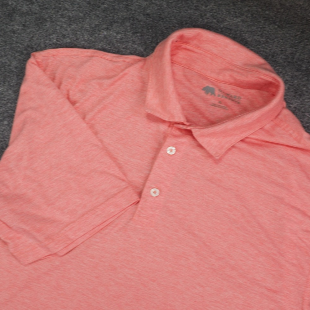 Onward Reserve Polo Shirt Mens XL Pink Heathered Performance Golf Preppy Casual